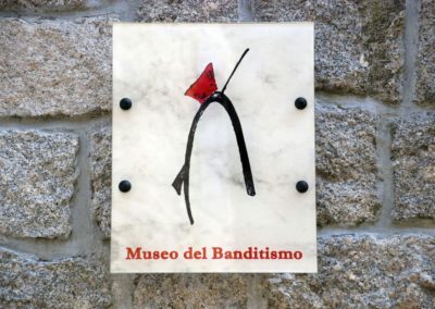 ingresso del museo del banditismo di Aggius, in Sardegna